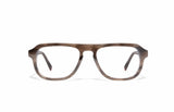 Image of Cheeterz Club eyewear. Photo of retro rectangle eyeglasses with clear lenses and blue light blocking technology. The frames are medium width with gray and brown color. Suitable for round, oval, and oblong face shapes. These glasses can be used as reading glasses with blue light glasses.