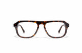 Image of Cheeterz Club eyewear. Photo of retro rectangle eyeglasses with clear lenses and blue light blocking technology. The frames are medium width with golden and honey brown color. Suitable for round, oval, and oblong face shapes. These glasses can be used as reading glasses with blue light glasses.